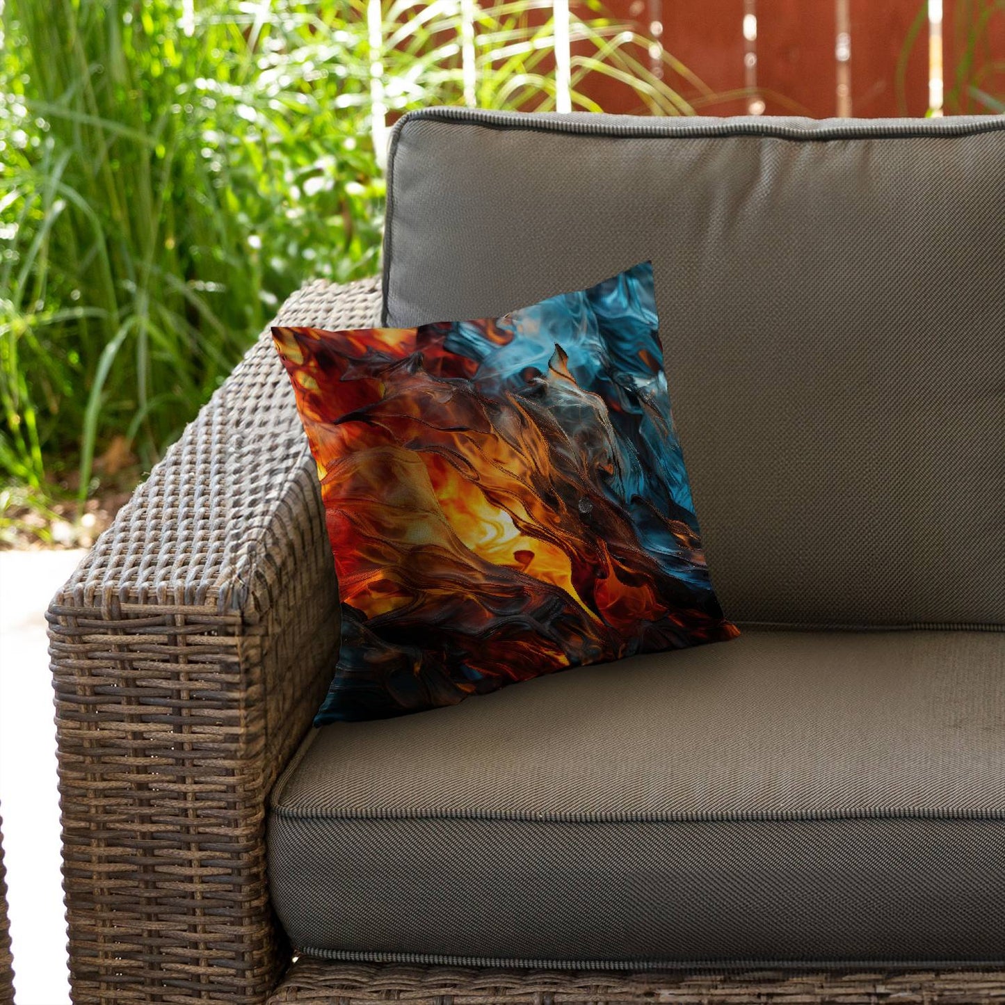 Crystallized fire - Throw pillow - Print on demand