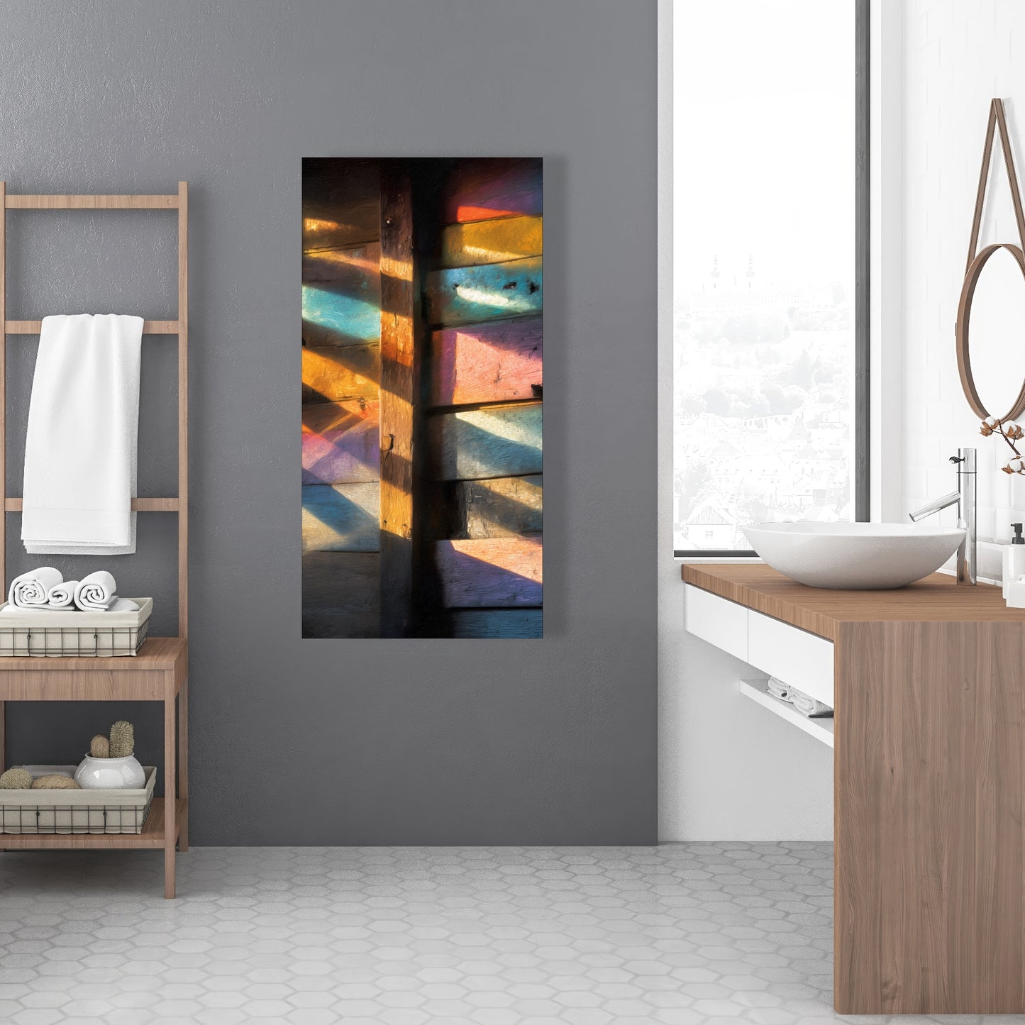 Casting Rainbows - Green Canvas Home Decor for Vibrant Spaces