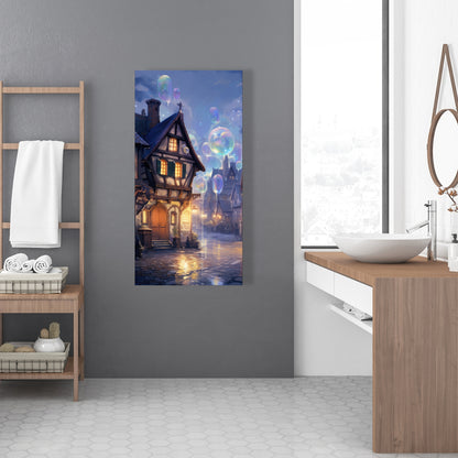Bloopy Town - Purple Canvas Art for Home Decor | Unique Design
