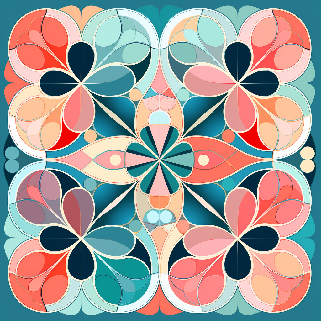 Tapis d'extérieur rond Mandala Turquoise | Accessoire de décoration intérieure