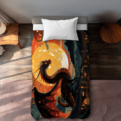 Imminent Destruction Orange Duvet Cover | Home Decor Essentials
