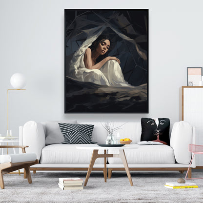 Cocooned - 36"x36" Framed canvas