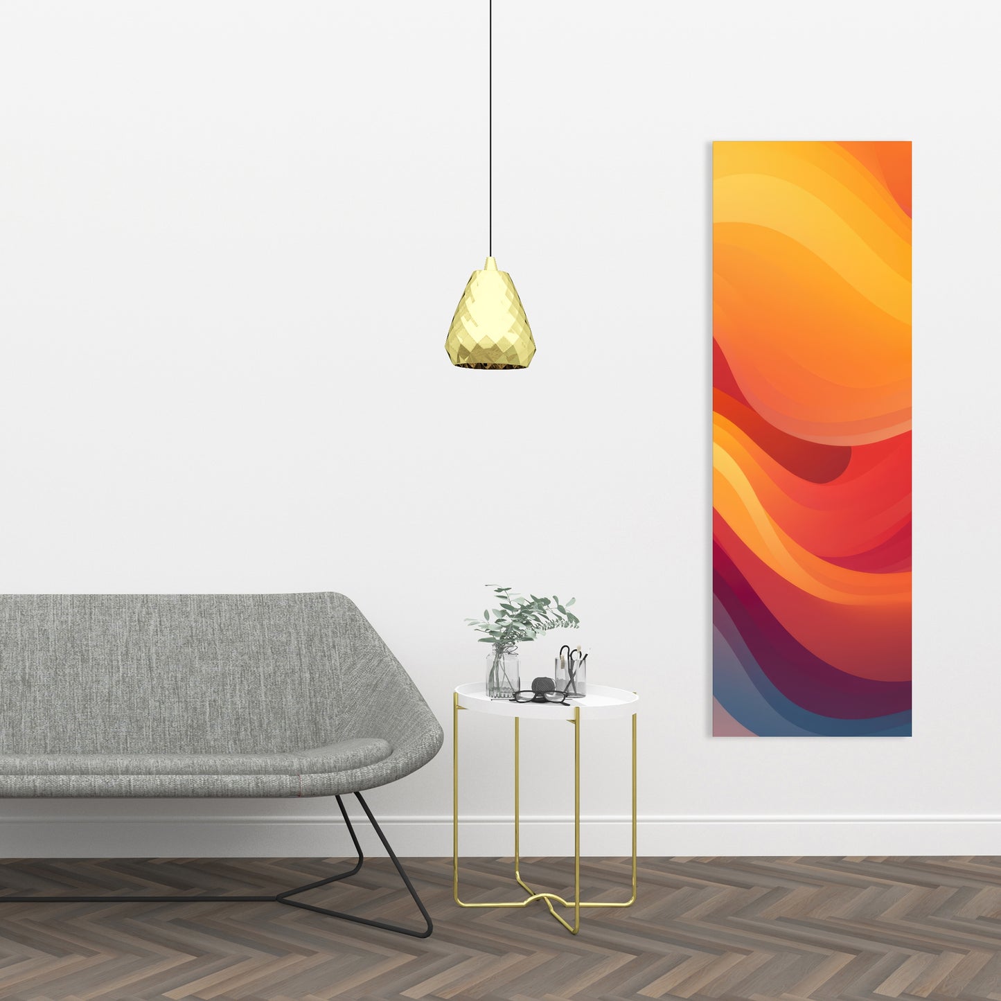 Sunlit Fog - Orange Canvas Art for Home Decor | Vibrant Design