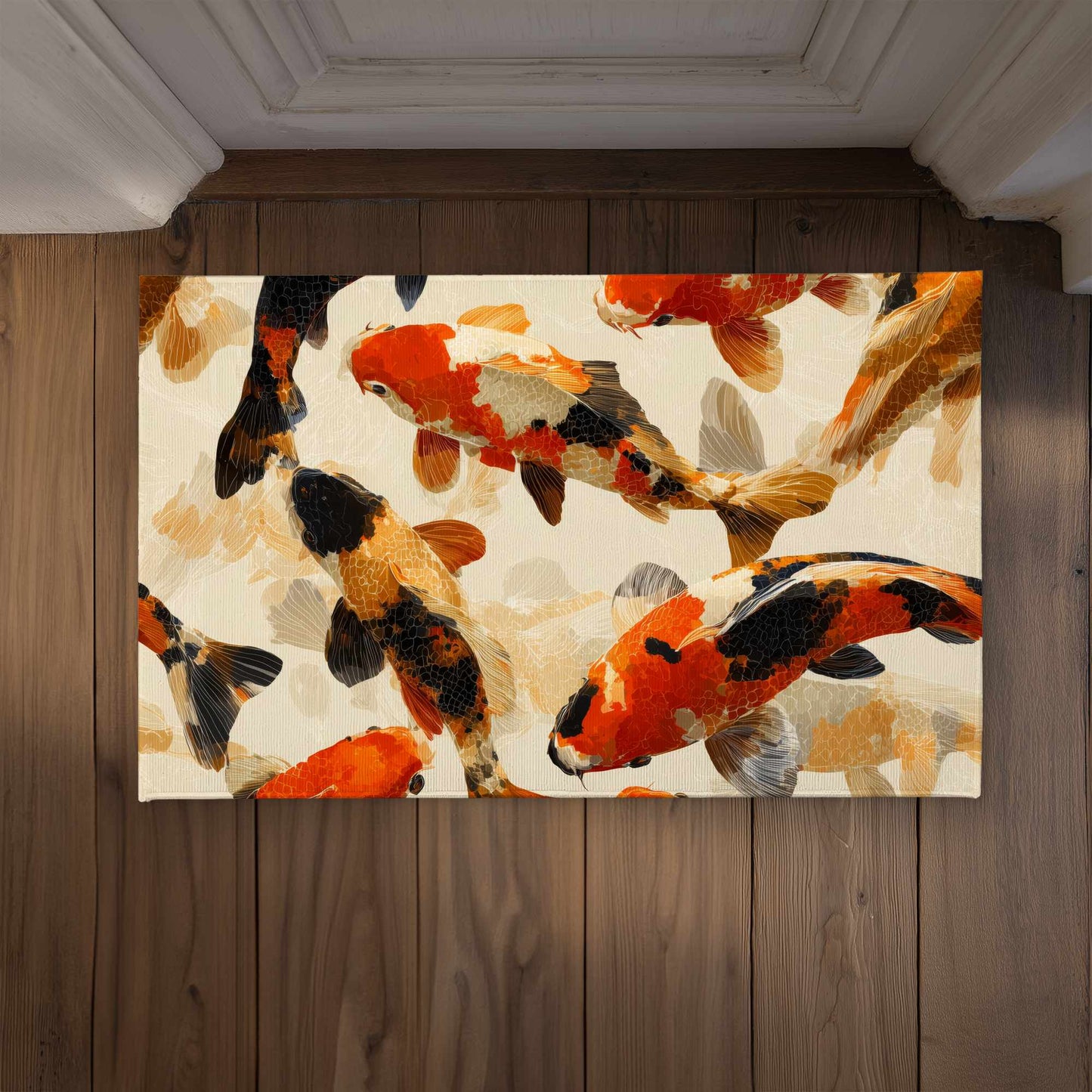 Koi Dance Flow Door Mat - Indoor Outdoor Home Decor Mat