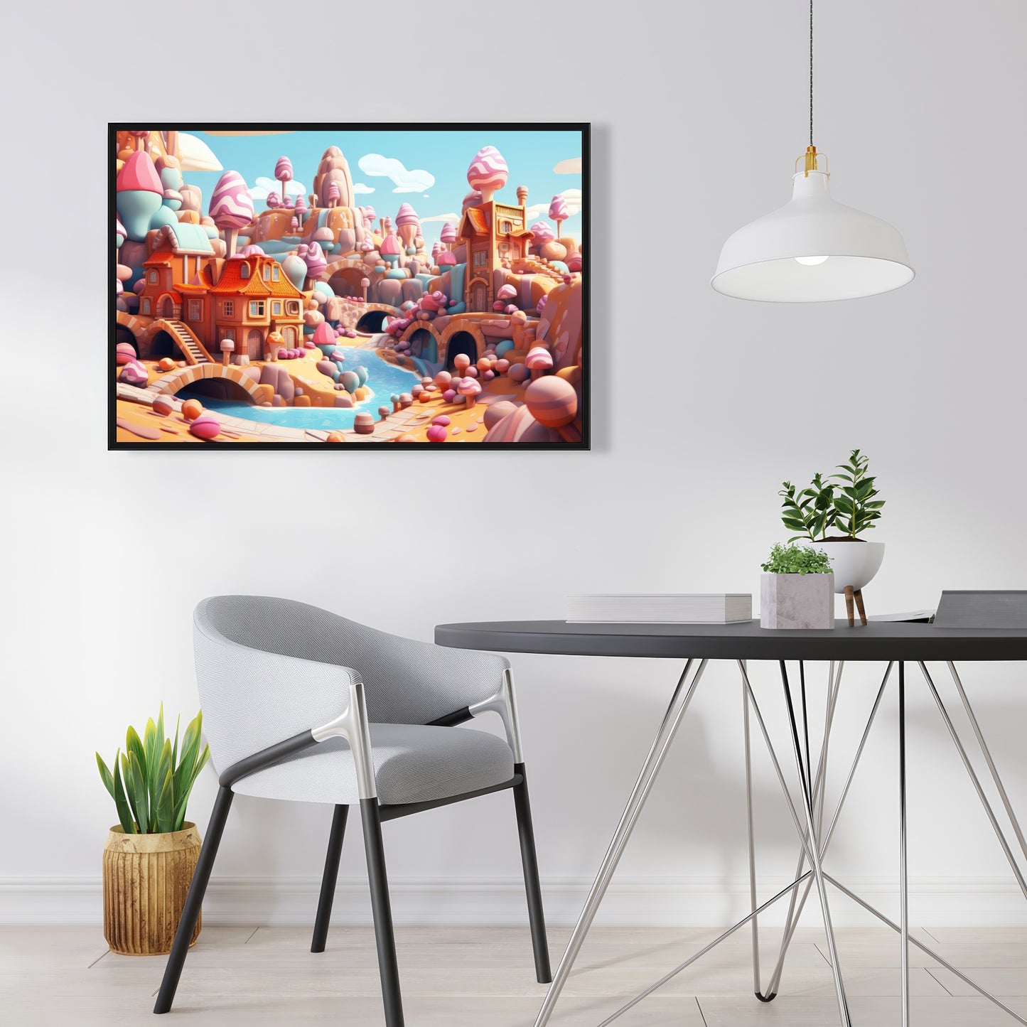 Sweet kingdom - 36"x36" Framed canvas