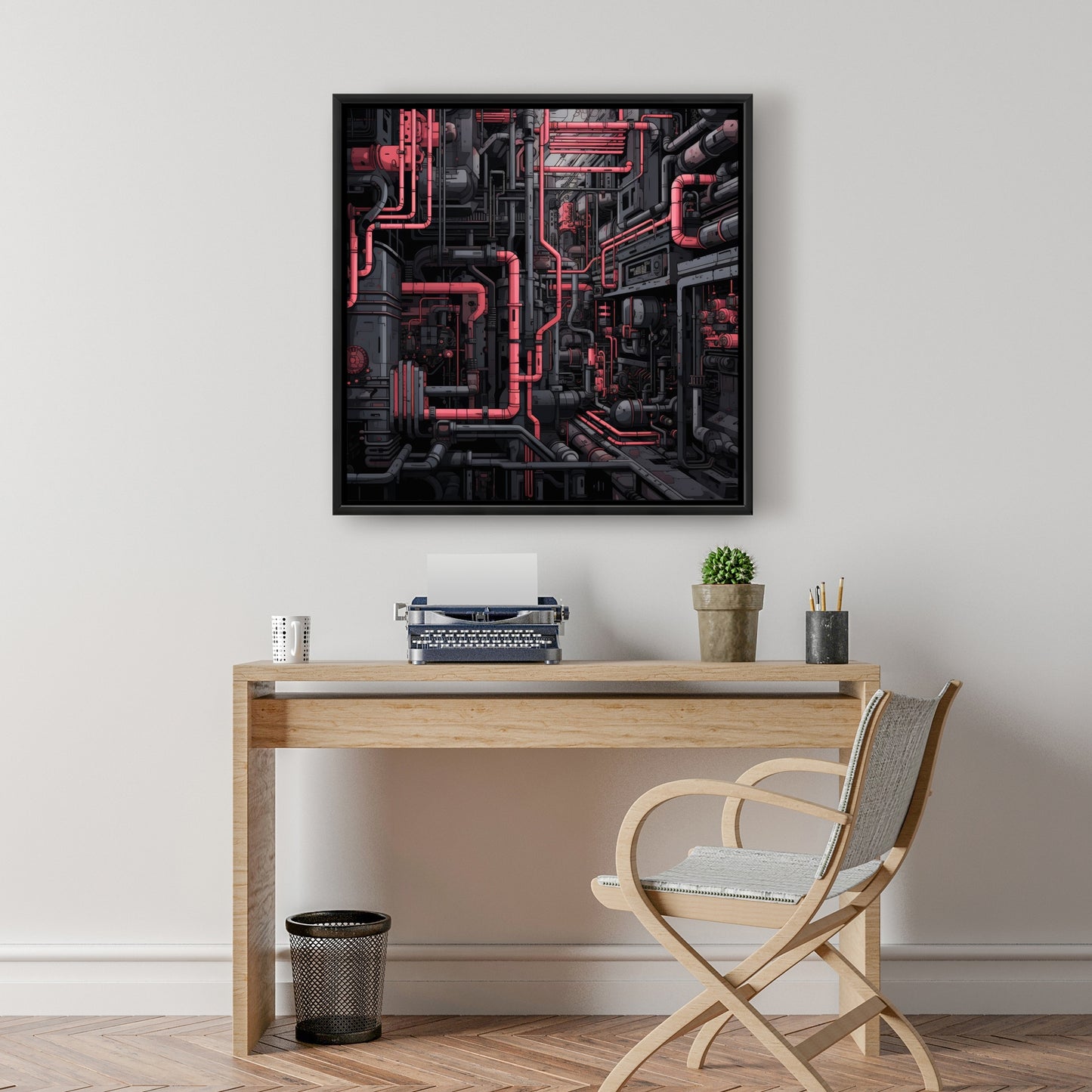 Tubular nightmare - 36"x36" Framed canvas