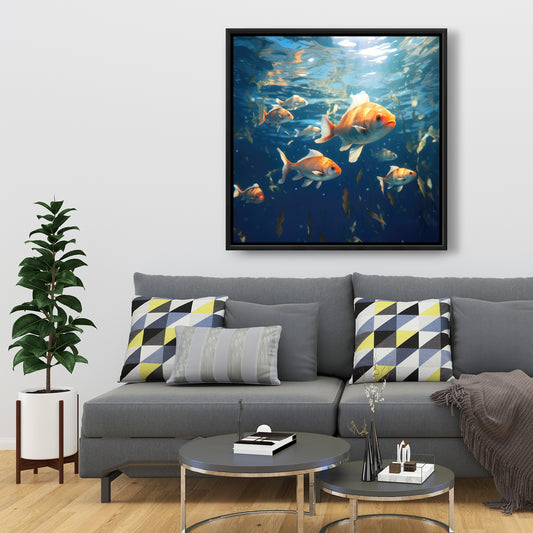 Free Flow - White Framed Canvas for Elegant Home Decor