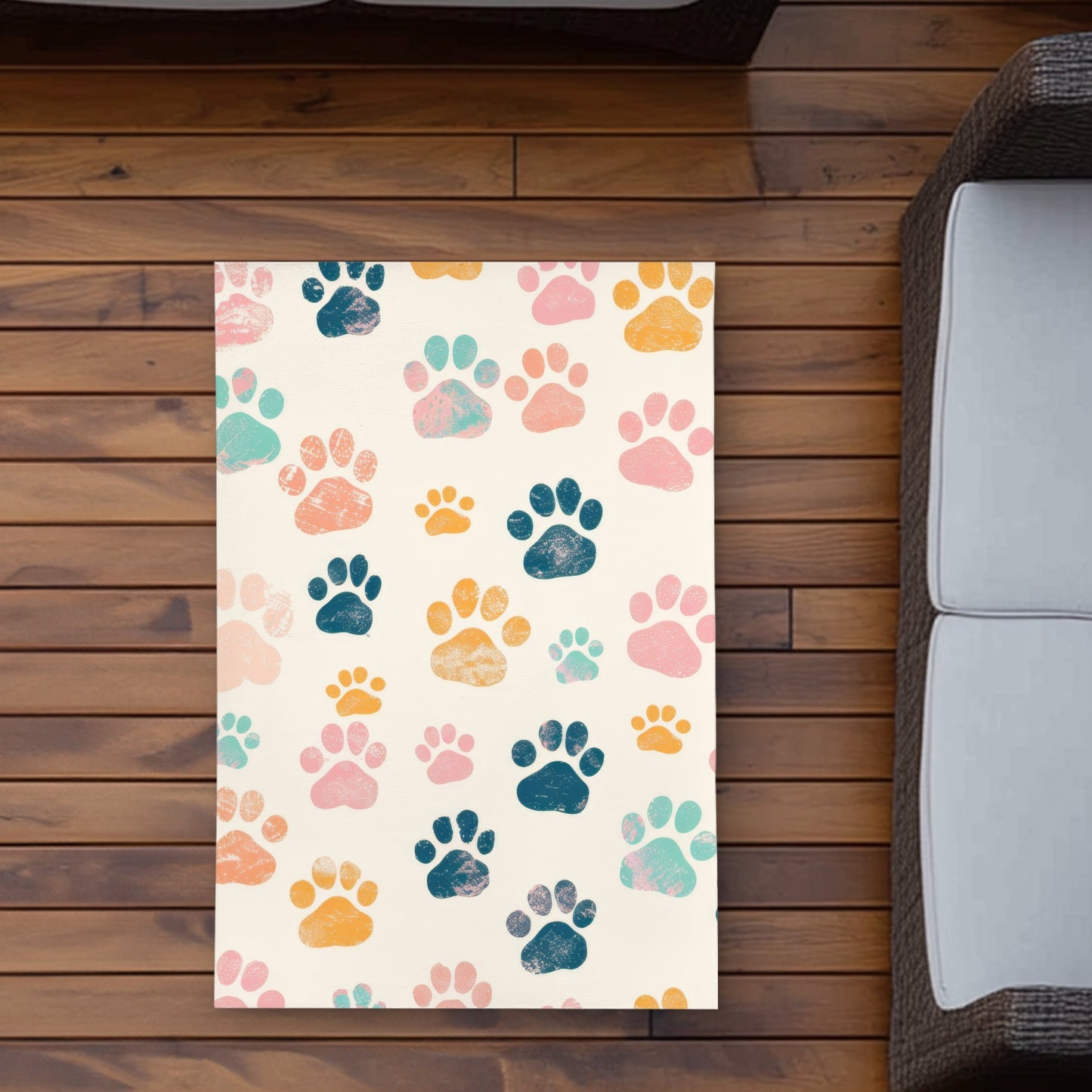 Tapis d'extérieur à motif Pattes adorables – Un accent de décoration élégant pour la maison