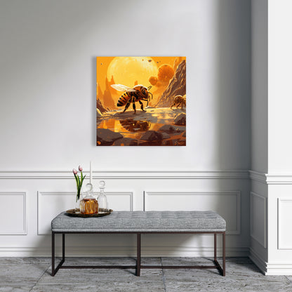 Bee world - 32"x32" Canvas