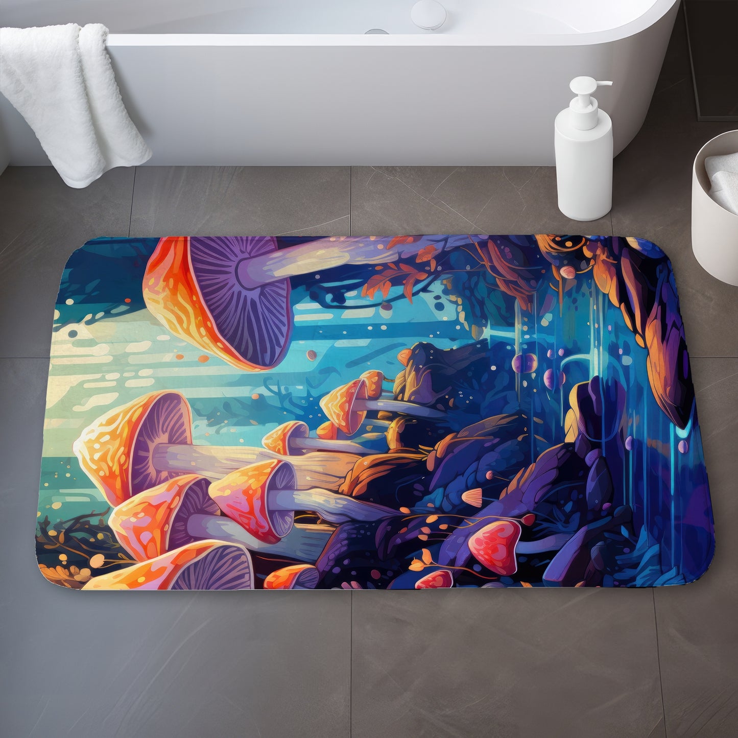Take a look at that Blue Bath Mat for Home Decor | Soft & Stylish