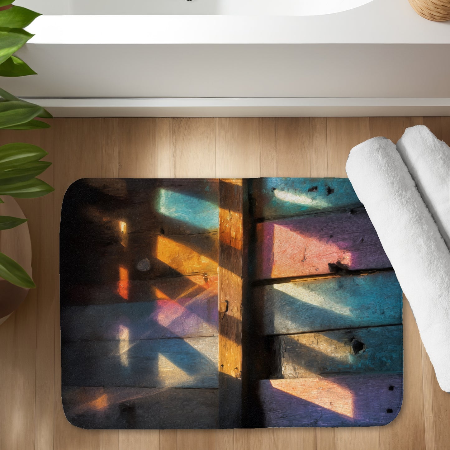 Casting rainbows - 17"x24" Bath mat