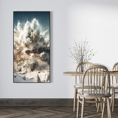 Ruined Excursion - Green Framed Canvas for Home Decor