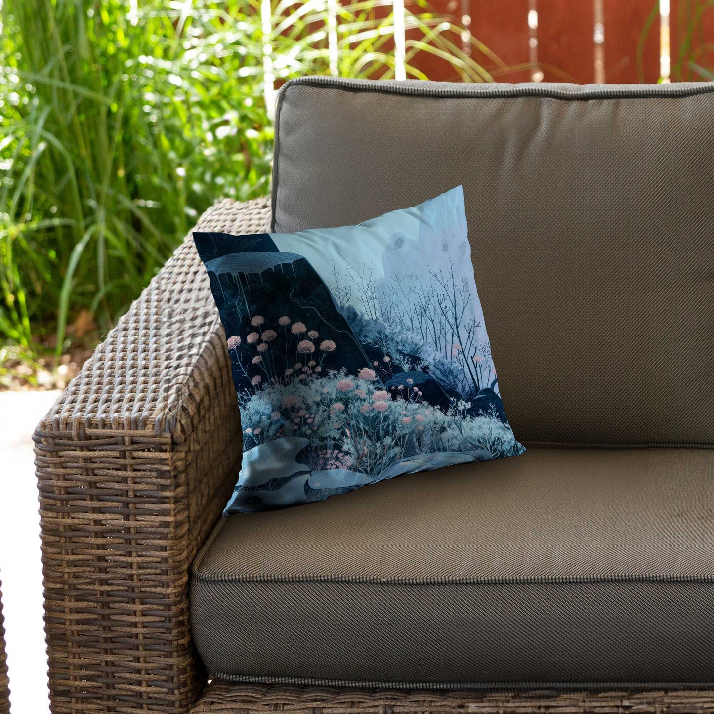 Coussin décoratif annuel en sergé de polyester Freeze - Accessoire de décoration intérieure