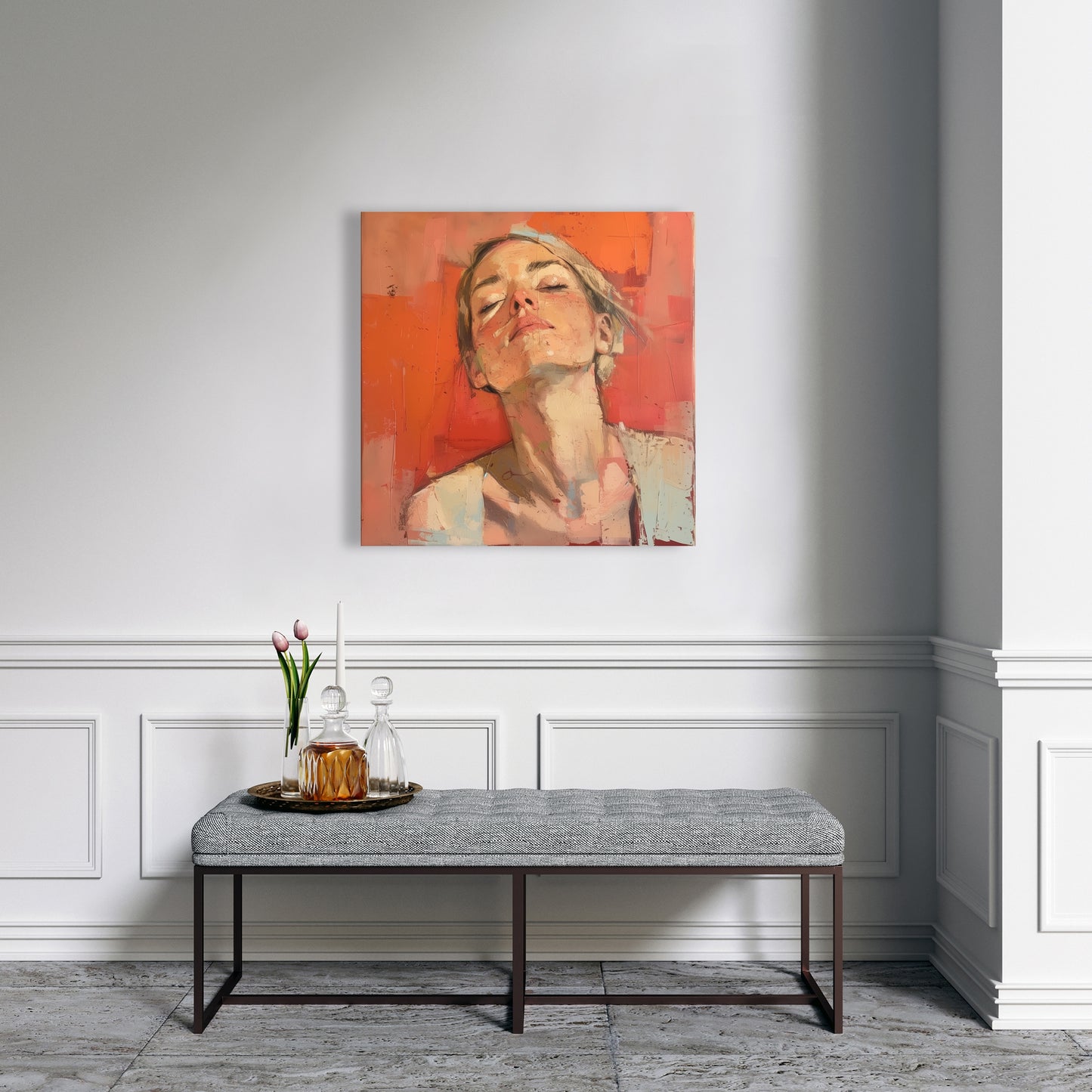 Relief - Pink Canvas Art for Stylish Home Decor Solutions