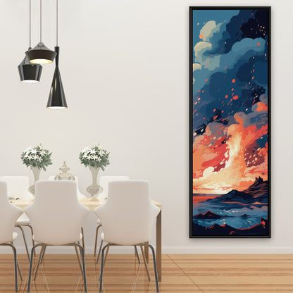 Magma does not wait - 36"x36" Framed canvas