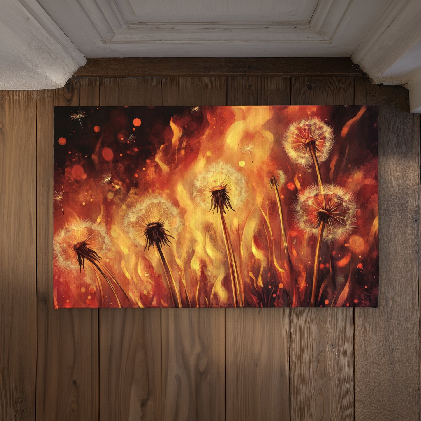 Dandy Fire Black Indoor Outdoor Door Mat | Decor Essentials