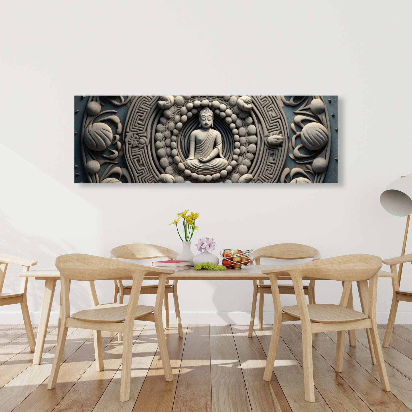 Spiritual Peace - White Canvas Home Decor | Tranquil Art