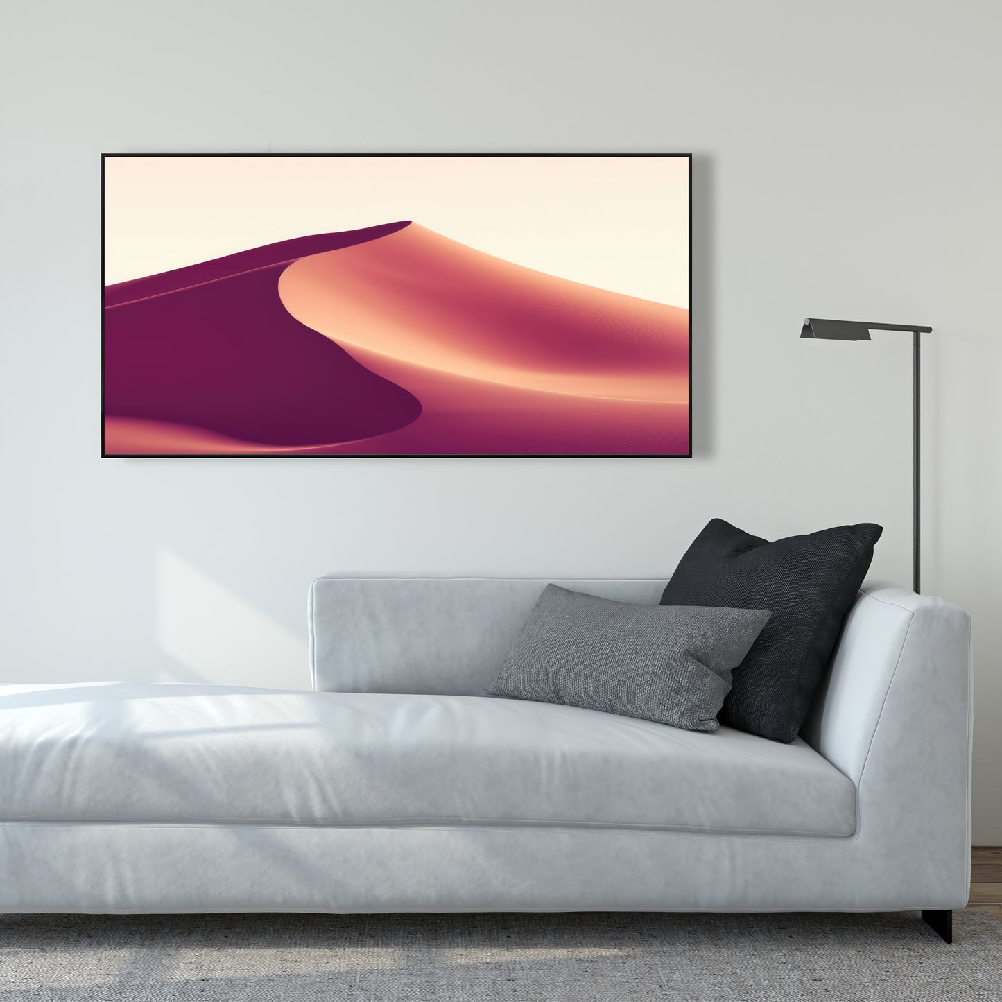 Setting Sands - Pink Framed Canvas for Home Decor | Art