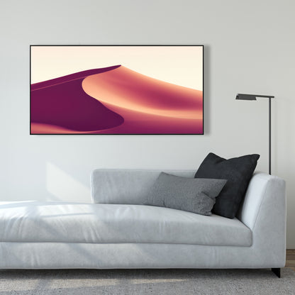 Setting Sands - Pink Framed Canvas for Home Decor | Art