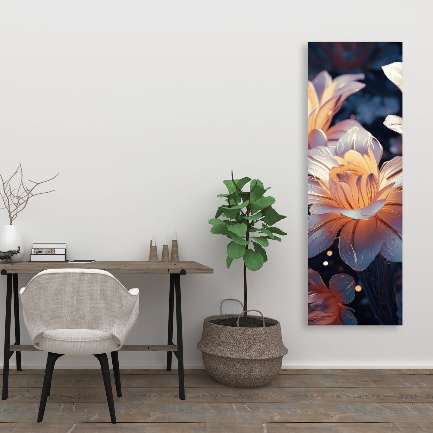Pixie Flowers - White Canvas Home Decor for Elegant Spaces