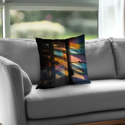 Casting Rainbows Poly Twill Throw Pillow | Home Decor Accent