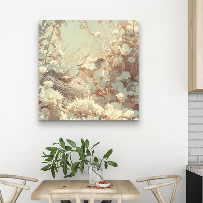 The Nest - Beige Canvas for Elegant Home Decor | Stylish Art