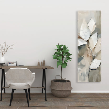 Leaf Beige Canvas - Elegant Home Decor Accent | Stylish Art