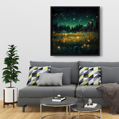 Light in the Dark - Black Framed Canvas Home Decor Art