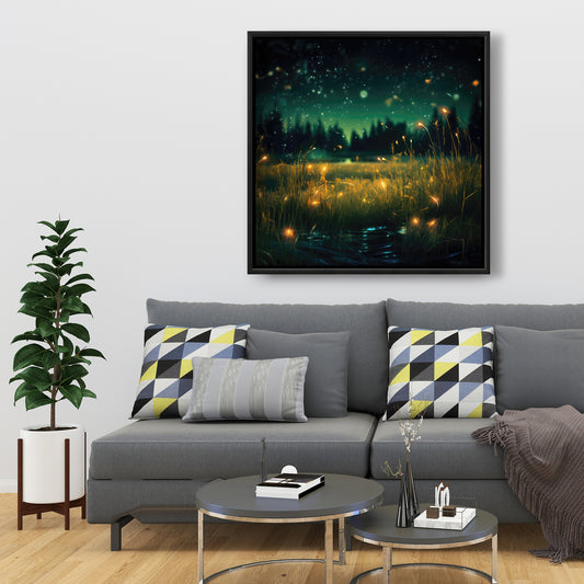 Light in the Dark - Black Framed Canvas Home Decor Art