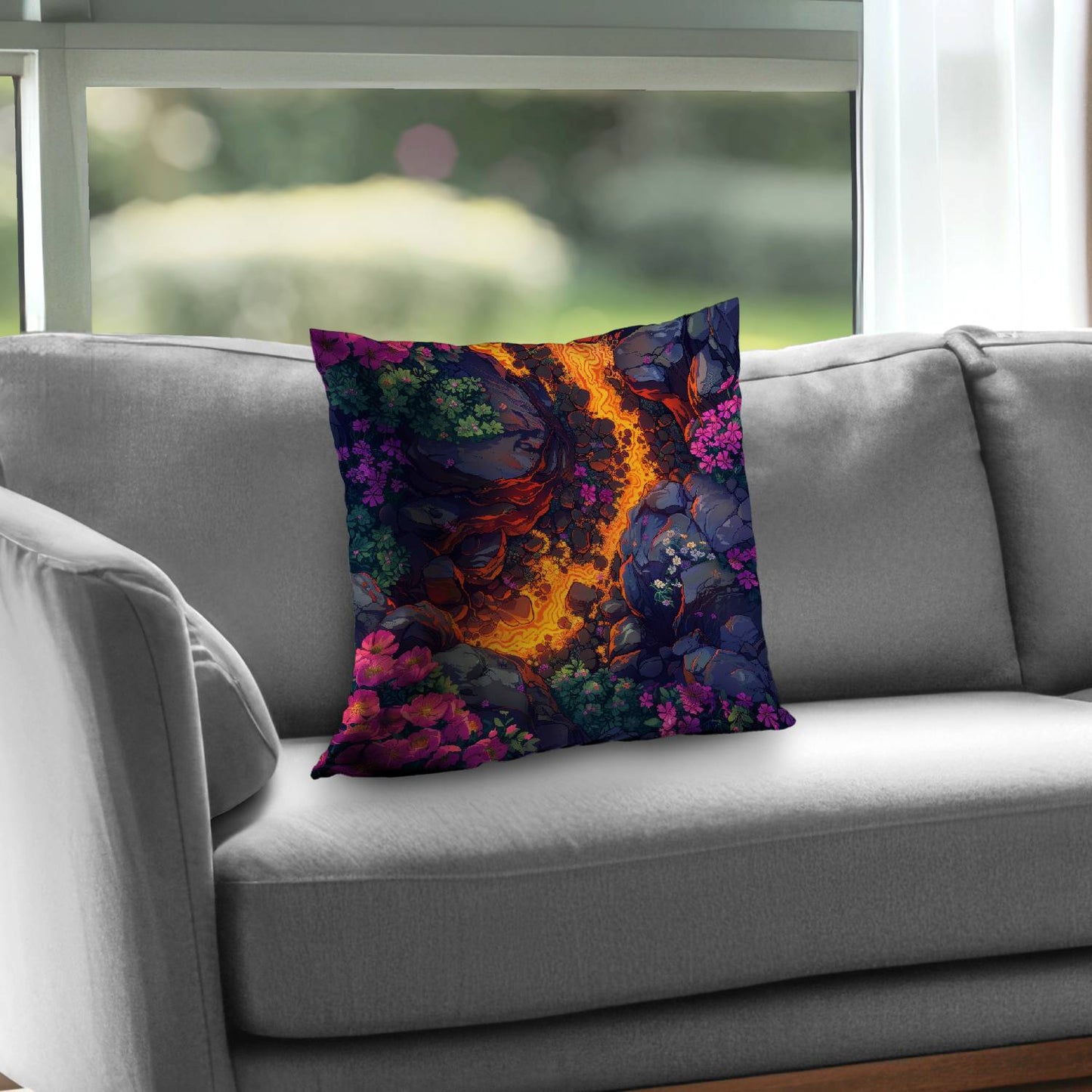 Hot river - Throw pillow - Print on demand