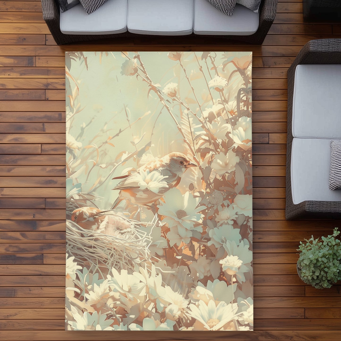 The Nest Yellow Outdoor Area Rug | Stylish Design