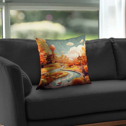 Honey Land Blue Poly Twill Throw Pillow Insert - Home Decor