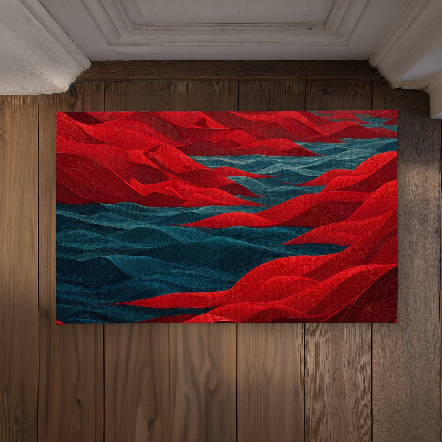 Red Sea Blue Indoor Outdoor Door Mat - Home Decor Essential