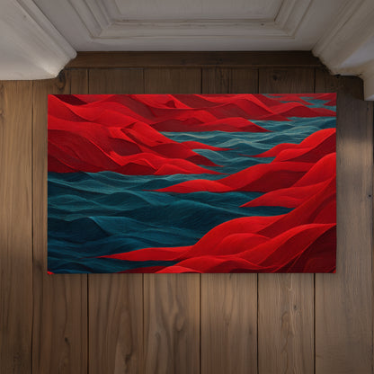 Red Sea Blue Indoor Outdoor Door Mat - Home Decor Essential