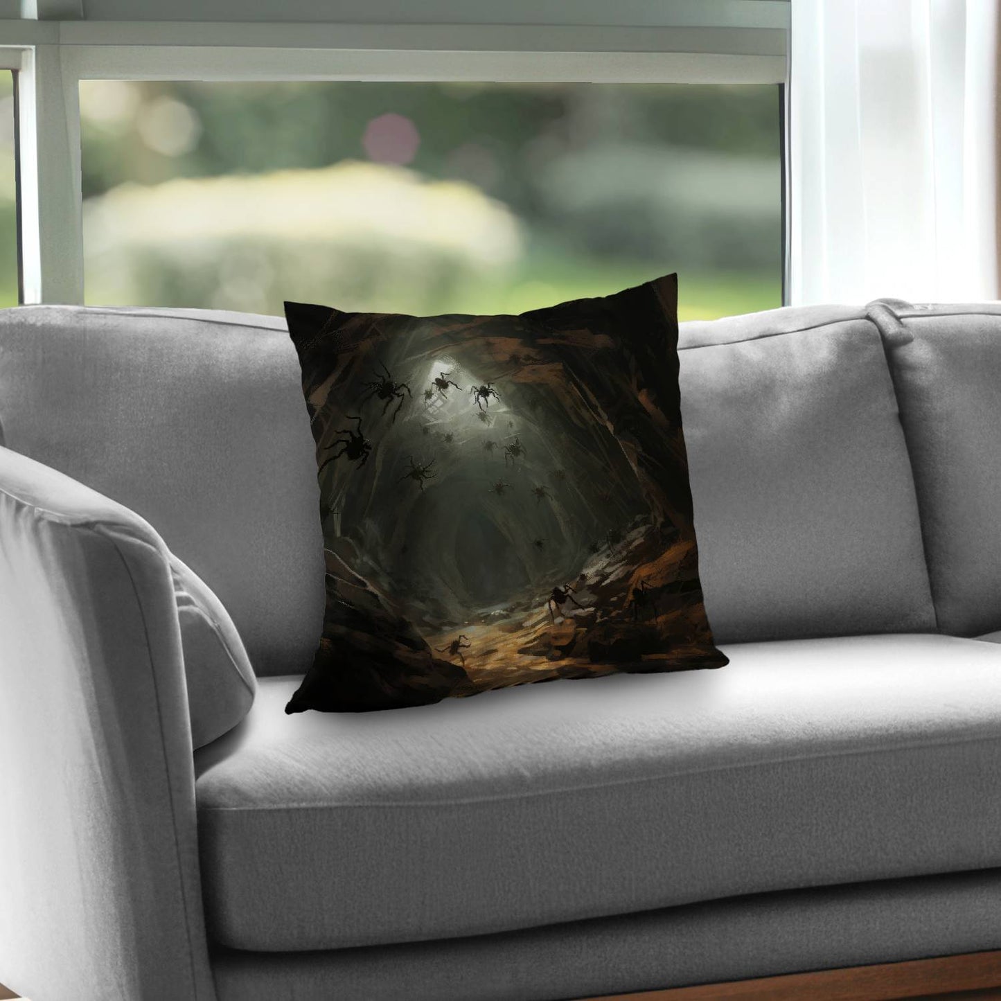 Eight legs of terror - Throw pillow - Print on demand