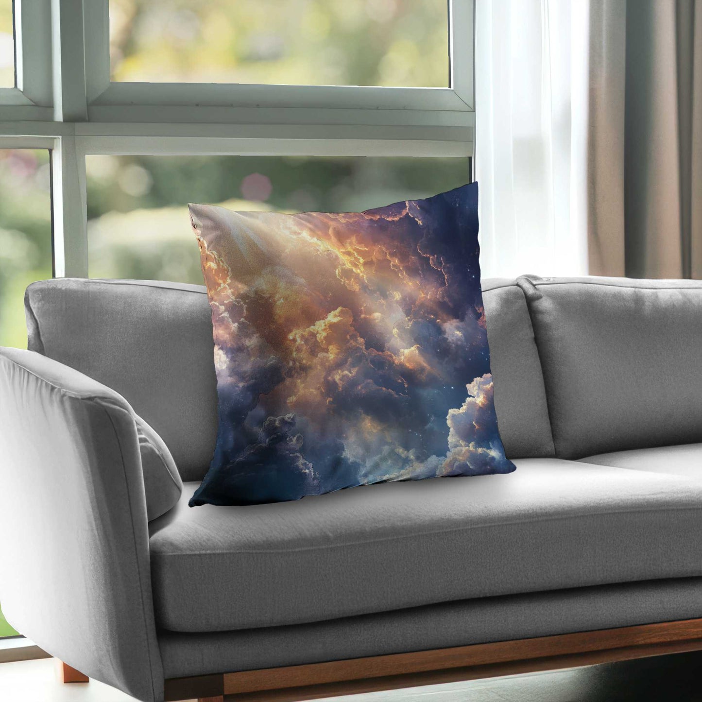 Piercing Light Poly Twill Throw Pillow - Home Decor Accent