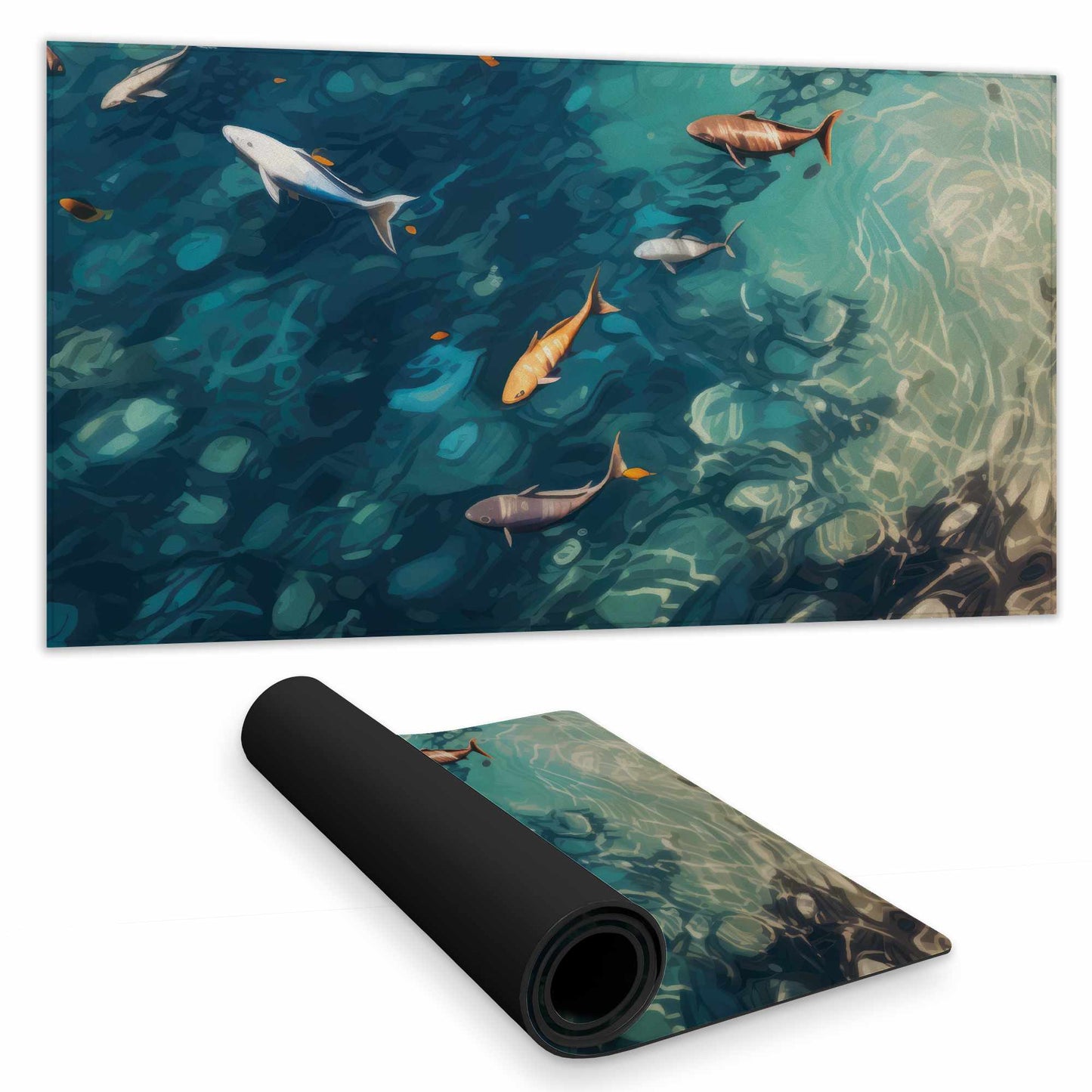 Tapis de bureau Swim Ahead – Décoration d'intérieur élégante, surface durable