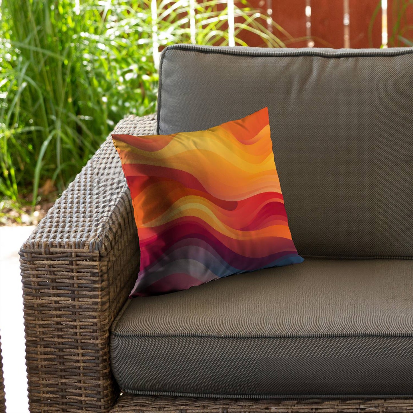 Sunlit fog - Throw pillow - Print on demand