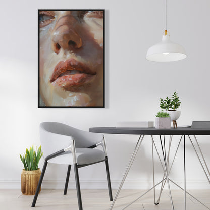 Pulp Beige Framed Canvas - Stylish Home Decor Art Piece