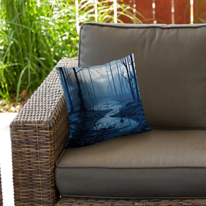 Dead Lands Blue Poly Twill Throw Pillow Insert