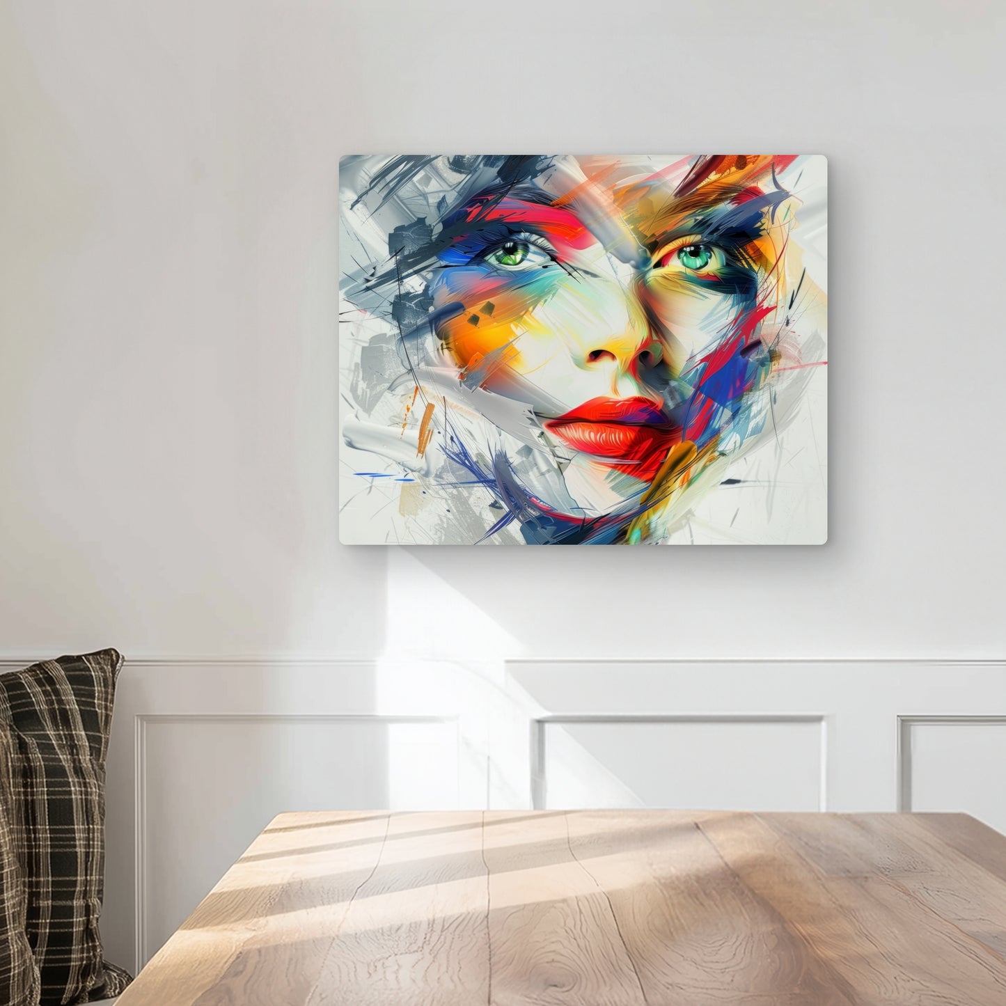 Abstract Look - Yellow Metal Print for Stylish Home Decor