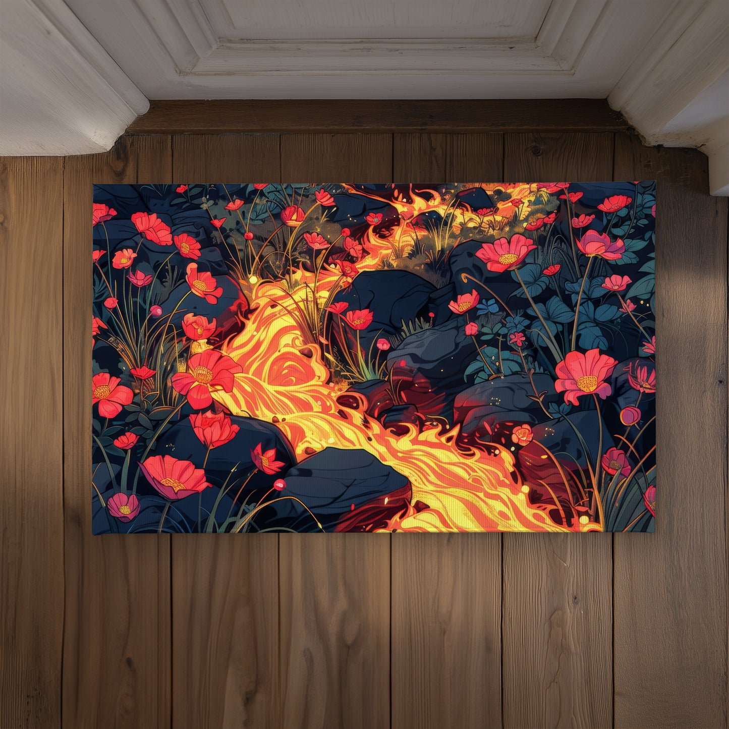 Dodging Nature Yellow Indoor Outdoor Door Mat - Home Decor