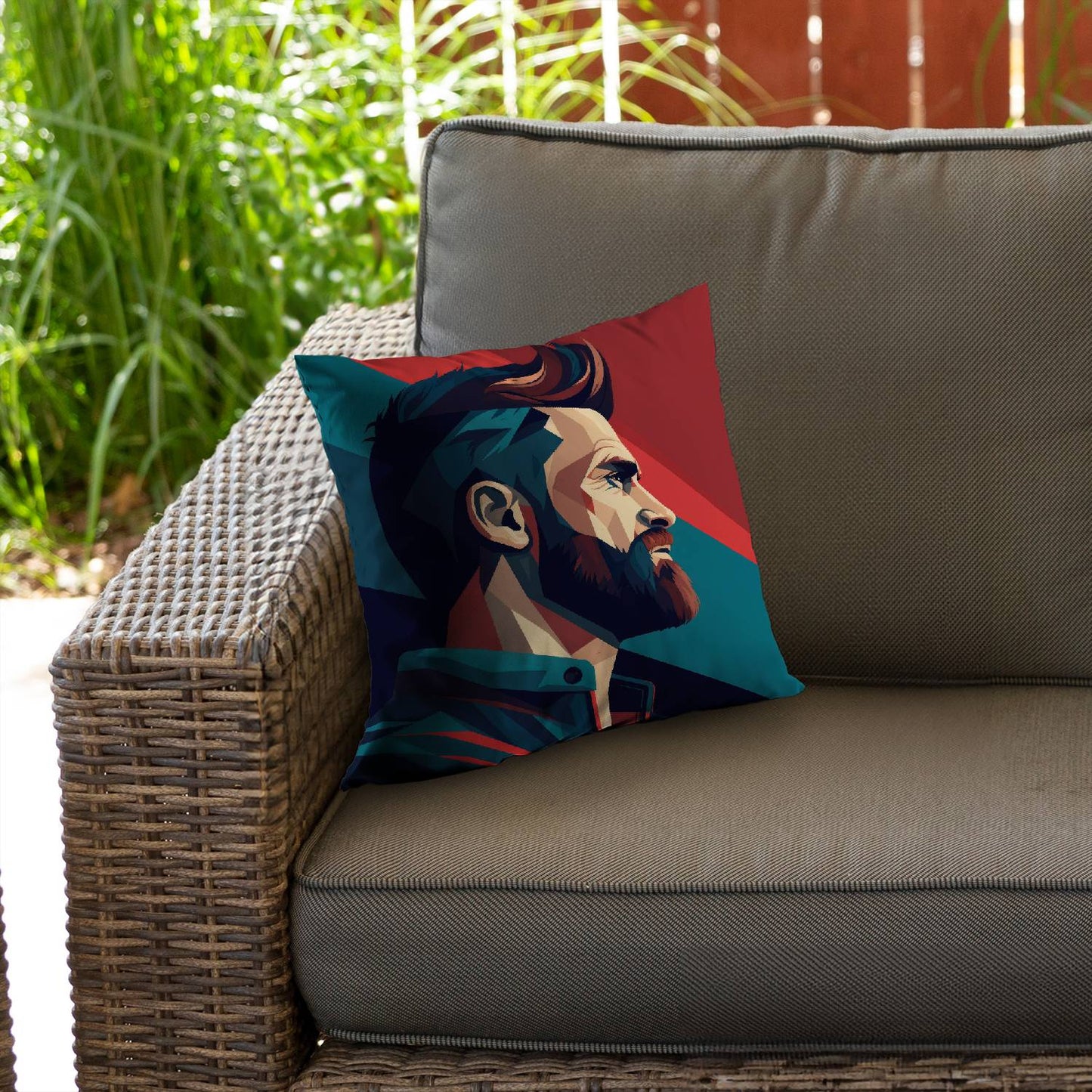 Courageous - Throw pillow - Print on demand