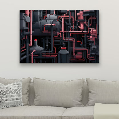 Dark pipes - Gray canvas for stylish home decor accents