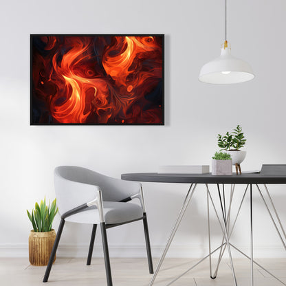 Fires of heck - 36"x36" Framed canvas
