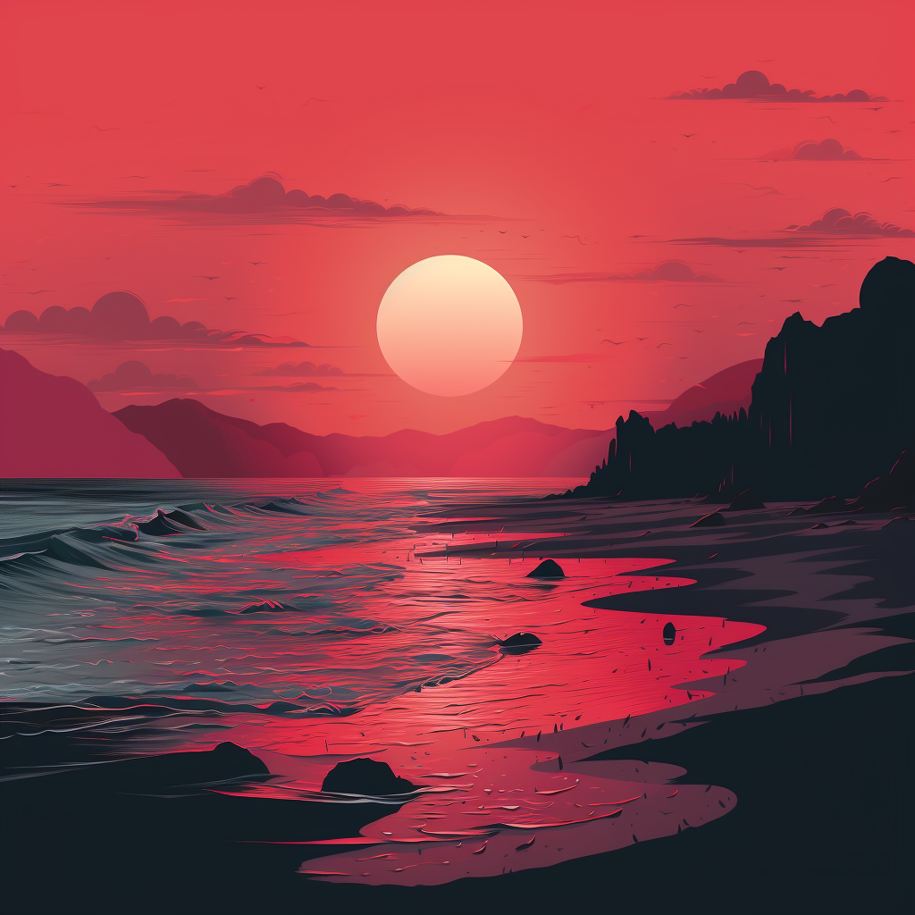 Red Sky - Red Canvas Art for Stunning Home Decor