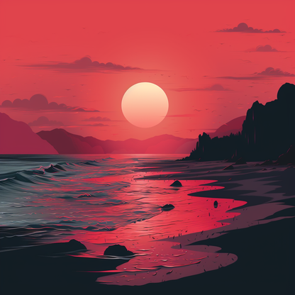 Red Sky - Red Canvas Art for Stunning Home Decor