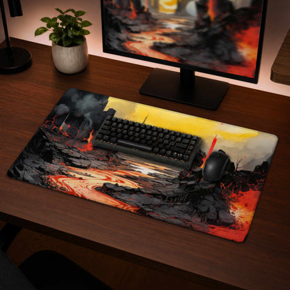 Tapis de bureau carbonisé - Accessoire de bureau élégant pour la décoration intérieure