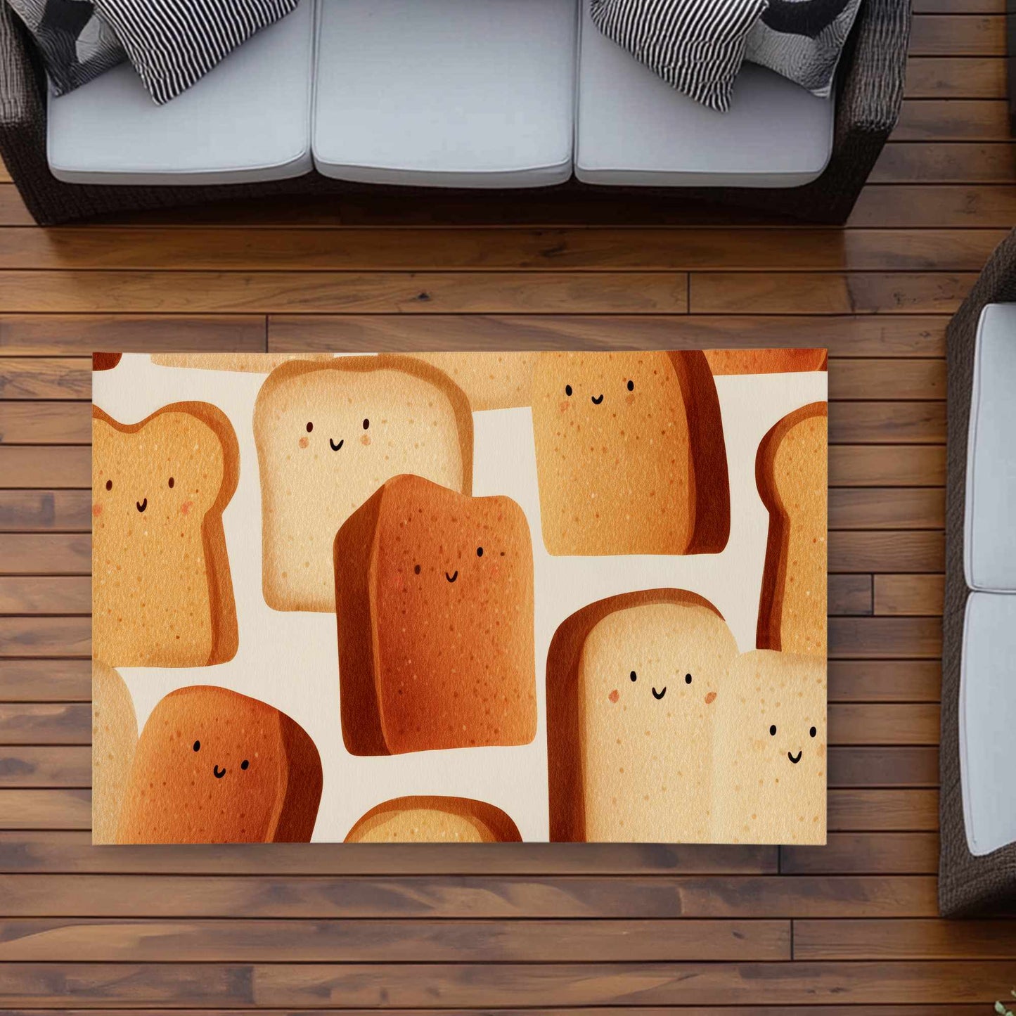 Tapis d'extérieur Toasty Smiles | Décoration d'intérieur durable