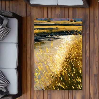 Tapis d'extérieur lumineux Golden Stream | Accessoire de décoration intérieure